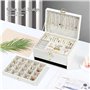 LELYFIT Boîte à Bijoux pour Femme, 3 Couches Rangement Bijoux, Coffret Bijoux de Voyage, Organisateur à Bijoux Verrouillable, Je