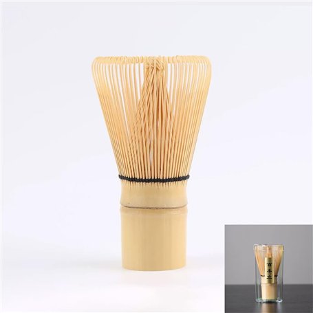 Fouet matcha en bambou naturel