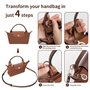 Bandoulière en Cuir pour Mini Sacs, Remplacement en Cuir Véritable sans Perforation pour Le Mini Bag, Petit Sac a Main Femme，Mar