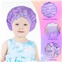 kurkip 2 Bonnet Satin Cheveux Nuit Enfant, Satin Bonnet de Sommeil Elastique a Large Bande pour Dormir Bonnet Chapeau de Nuit po