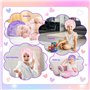 kurkip 2 Bonnet Satin Cheveux Nuit Enfant, Satin Bonnet de Sommeil Elastique a Large Bande pour Dormir Bonnet Chapeau de Nuit po