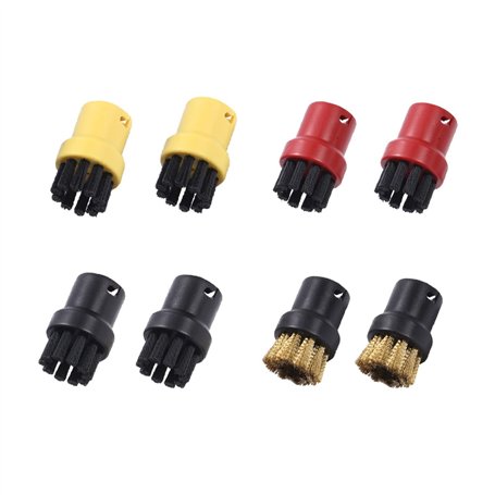 Brosses Rondes en Nylon et Laiton pour Nettoyeur Vapeur Brosse à Vapeur Domestique Laiton Pièces de Vadrouille Accessoires de Va