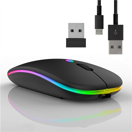 Vinmooog Souris sans Fil Rechargeable Souris Bluetooth Ergonomique