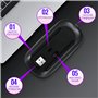 Vinmooog Souris sans Fil Rechargeable Souris Bluetooth Ergonomique,Souris Gamer Ordinateur 3DPI silencieuse rétroéclairée de 7Co