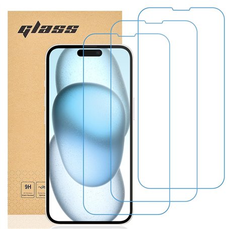 gueche Verre Trempé compatible iPhone 15