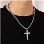 Collier Homme avec Pendentif Croix Chaîne pour Hom