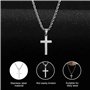 ShiWuYou Collier Croix Homme, Chaine Pendentif Croix Acier Inoxydable Bijoux, Collier Homme avec Pendentif Croix Chaîne pour Hom