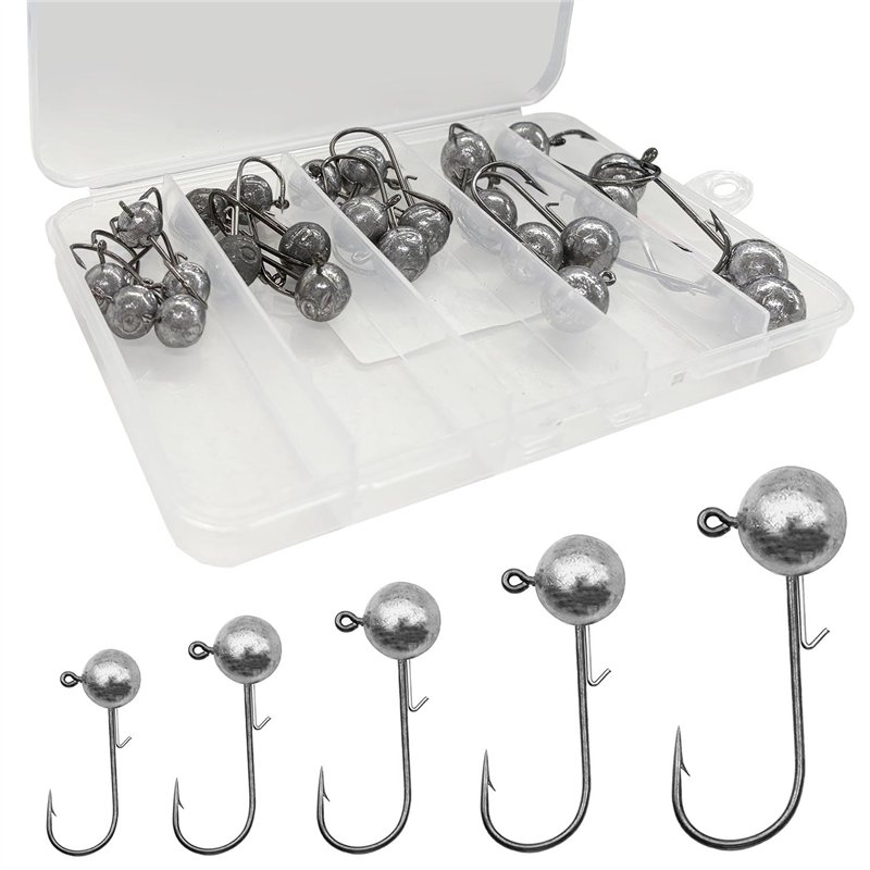Plombs Cheburashka Pour Pêche Drop Shot - Lot De 5 Têtes 20g Avec Broches - Forme Ovale, Anti-accroche - Eau Douce/salée