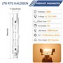 AC220-240v Dimmable Halogène R7s Blanc Chaud 2800K