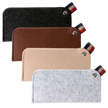 NTCL Niuhong 4 Pcs Étui Lunettes Portable Souple Housse Protection Lunettes Organisateur Lunettes Sac à Lunettes En Feutre Poche