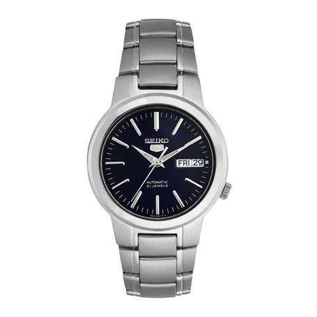 Seiko - SNKA05K1 - 5 Gent - Montre Homme - Automatique Analogique - Cadran Bleu - Bracelet Acier Gris
