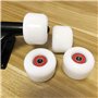 Jonscart Kit de roues de skateboard sport - 4 pièces 50 mm x 35 mm 83 A blanc souple Cruiser roues 8 pièces haute vitesse de pré
