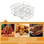 LEKEFETO Airfryer Accessoires pour friteuse à air chaud à 3 étages pour Ninja Foodi Dual Zone AF300EU/ AF400EU, Air Fryer Rack m