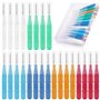 NVIYAM 24 Pcs Brossettes Interdentaire Cure-Dents Interdental Brush Brosse Dentaire Portable Avec Couvercle Dentaire Brosse d'Hy
