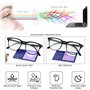 Mesybveo 2 Paireslunettes Anti Lumiere Bleue, Lunettes D'ordinateur Anti-Fatigue, Lunette de Lecture con Monture Large, Lunette