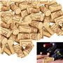 QINERSAW 100PCS Bouchon de Vin Réutilisable Bouchons en Liège Naturel Bouchon de Vin Liege Bouchon de Bouteille de Vin en Bois B