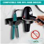 PRZRAO Support Seche Cheveux, Porte Seche Cheveux Mural, Inoxydable Porte Seche Cheveux et Lisseur Support de Sèche, Percage Sup