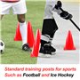 Fousenuk 10 Pièces Cônes de Signalisation 18cm, Cônes d'Entraînement de Football, Plots de Marquage, Support de Marqueur en Plas
