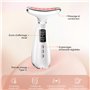 Appareil Massage Anti Rides Visage: 6 modes 7 LED Masseur Facial Double Menton Lifting Électrique 4 niveaux d'intensité - 42°C A