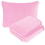 WIYETY Couverture de voyage avion - Coussin transformable 2 en 1 - Couverture d'avion portable avec fixation de valise - Pour bu