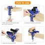 Étau de Table, 80mm étau d'établi, petit étau à pince pour établi, étau rotatif à 360 ° avec base et axe, étau pour le travail d