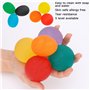 UZSUZZ Lot de 6 Balle Anti-Stress, Balle Reeducation Main, Balle Anti Stress Adulte, Ovale Balle de Force de Main, pour Le Soula