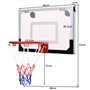 COSTWAY Mini Panier Basket Panneau de Basket-Ball en PC et Nylon pour Enfants, Jeux de Basket Ball 46 x 30,5 CM, Diamètre du Pan