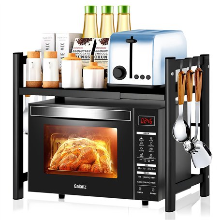HYOJCWU 2 Niveaux Support de Four à Micro-Ondes Extensible