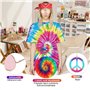 Accessoires Hippie avec T Shirt Perruque Bandea