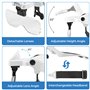 RDDAIPE Lunette Loupe LED, Lunette Loupe pour Travail de Précision, Loupe Frontale, avec 4 LED et 5 Lentilles Détachables (1x-3.