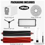 Kit d'accessoires pour Roborock Qrevo Master/Qrevo Slim aspirateur robot, 2 brosses principales, 4 filtres HEPA, 6 lingettes, 4 