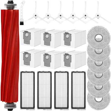 Kit d'accessoires pour Roborock Qrevo S/QRevo Pro/QRevo MaxV Robot Pièces de Rechange 1 Brosse Principale