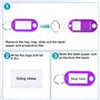 Oderra 20 Porte Clef Etiquette en Plastique 10 Couleurs, étiquette Inscriptibles pour clés de maison, étiquettes à bagages, de N