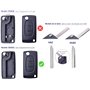 ANGOFIZ Coque Clé Pliable 3 Boutons Coffre CE0523 Lame VA2 Compatible avec Peugeot 207 207SW 208 307 307SW 308 407 408 Partner E