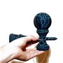 Itian Kendama Jouet en Bois Japonais Traditionnel - Jeu de Capture de Balle, Jeu d'adresse (Bleu + Noir)