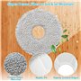 Zeripikfoasp 6 Pièces Chiffon de Nettoyage Rechange Serpillières, Compatible avec DEEBOT X1 Omni/T10 Omni/Turbo T20/T20 Pro/T30