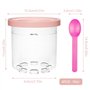 Luazvilkpsar 4 Pièces Récipients à Crème Glacée de Rechange, 16oz Récipient à Glace Ninja Compatible avec NC301 NC300 NC299AMZ,