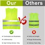 Zeripikfoasp 5 Pièces Gilet Haute Visibilité, Gilet De Sécurité Haute, Gilets Haute Vêtements De Travail Respirants avec des Ban