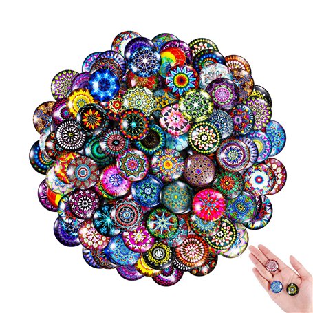 Domkan 100 Pièces 25mm Decoration Cabochon Rond