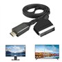 LNGJIN Cable Peritel HDMI,Convertisseur Péritel vers HDMI,Convertisseur Vidéo Audio,Adaptateur HDMI Peritel pour DTV STB VHS VCR