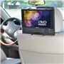TFY Support pour Appuie-tête avec Attache à Angle Ajustable pour Lecteur DVD Portable à Écran Pivotant, Noir