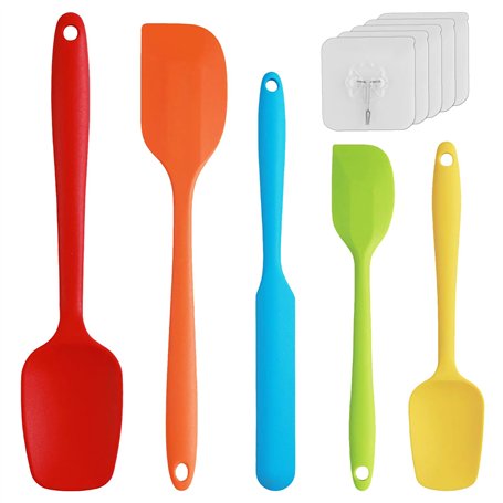 Lot de 5 Spatules en Silicone avec Noyau Métallique – Flexibles