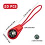 PFLYPF Lot de 18 mini boussole multicolore avec 2 boussole ronde noire pour sac à main - Outil de survie en plein air - Convient