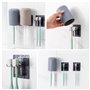 Lot de 3 gobelets de rinçage buccal avec 3 supports de brosse à dents, gobelets en plastique de qualité alimentaire, porte-bross