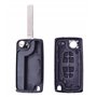 ANGOFIZ Coque Clé Pliable 2 Boutons CE0523 Lame VA2 Compatible avec Peugeot 207 307 307S 308 407 408 3 607 807 2BT 3008 5008 Par