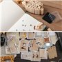 1 Jeu De 40 Timbres-Lettres, 1 Jeu D'Autocollants En Matière De Journal Intime, Alphabet De Timbres, Timbres De Lettres À Faire
