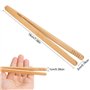 Pince à Grille Pain, Lot de 12 Pince en Bambou Pinces de Cuisine Réutilisables 18 cm Pince à Thé pour Attraper facilement les To