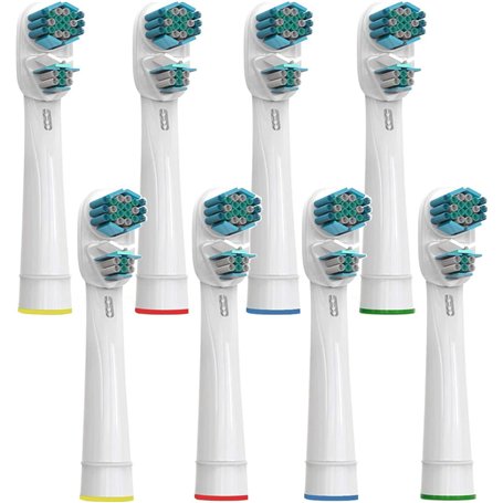 KongKay Lot de 8 têtes de brosse à dents de rechange pour Oralb Dual Clean