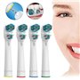 KongKay Lot de 8 têtes de brosse à dents de rechange pour Oralb Dual Clean, générique à double tête compatible avec brosse à den