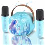 Micro Karaoke Enfant,Fille Micro Karaoke,Cadeau Fille 3 4 5 6 7 8 9 10 12 Ans,Jouet Enfant 3 4 5 6 7 8 9 10 12 Ans,avec 2 Micro